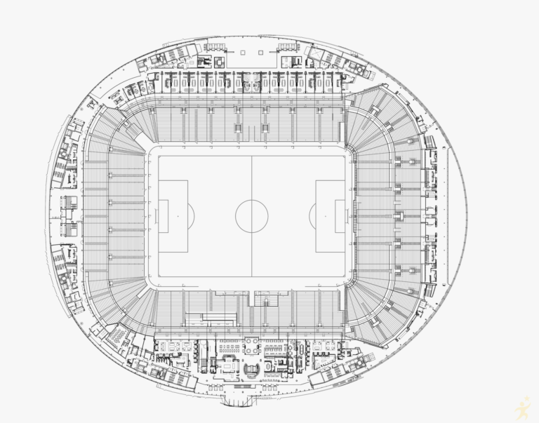 Arquitetura do Tottenham Hotspur Stadium: Planta do Quarto Pavimento Revela Design Inovador