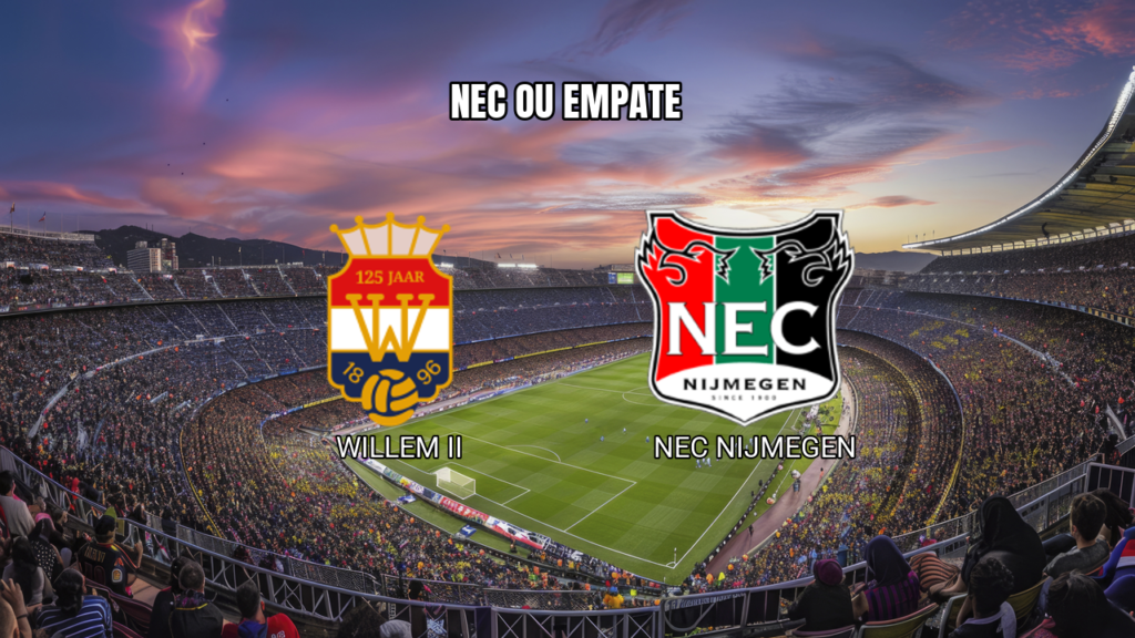 Palpite Willem II x NEC: dupla chance e over 1.5 - 15/08/2026