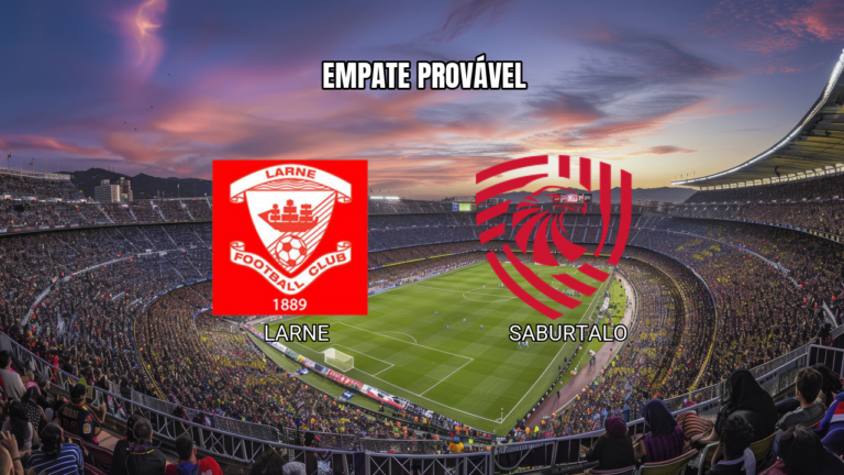 Palpite Larne x Saburtalo: Duelo equilibrado 04/08/2026