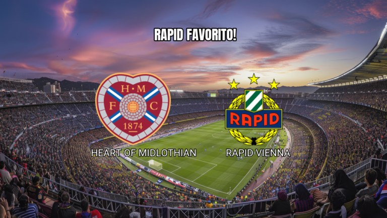 Rapid Vienna favorito contra Hearts? Palpite para 20/08/2026