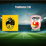 SC Paulinense U20 vence União São João por 2 a 0 no Paulista