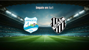 Grêmio Anápolis x Tupy FC: Duelo termina empatado em 1 a 1