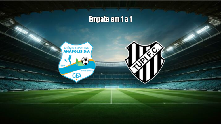 Grêmio Anápolis x Tupy FC: Duelo termina empatado em 1 a 1