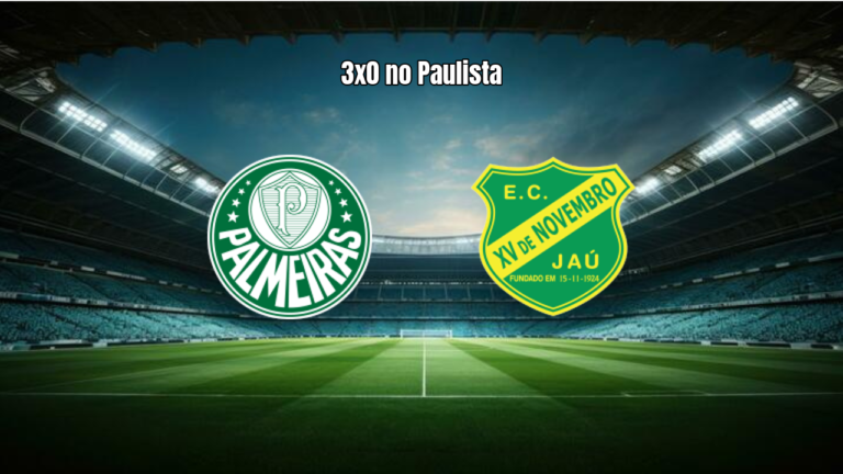 Palmeiras U20 vence XV de Jaú U20 por 3 a 0 no Paulista