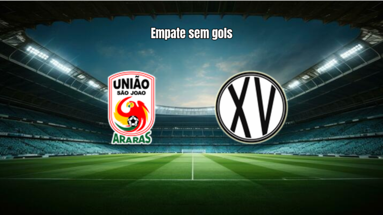 União São João U20 e XV de Piracicaba U20 empatam em 0 a 0