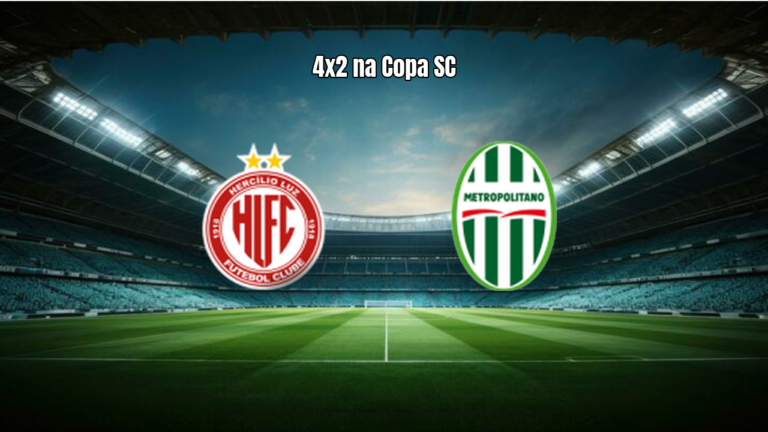 Hercílio Luz 4x2 Metropolitano: Destaques da Copa SC