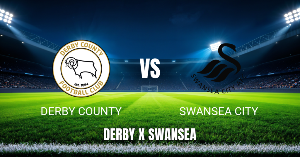 Onde assistir a Derby County x Swansea City: Palpite 29/08/2026