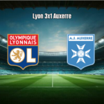 Lyon vence Auxerre por 3 a 1 na Ligue 1