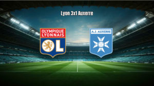 Lyon vence Auxerre por 3 a 1 na Ligue 1