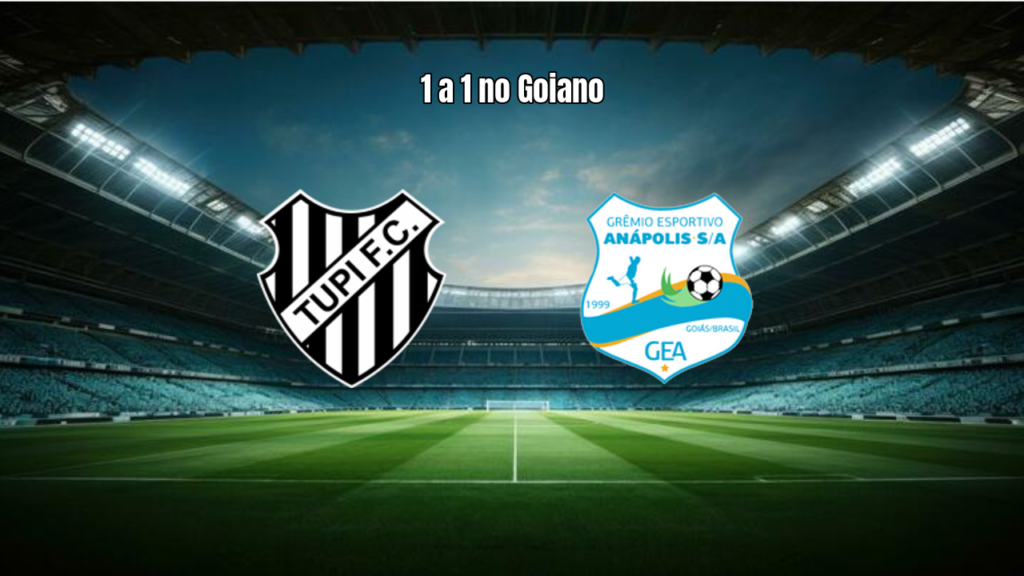 Tupy FC e Grêmio Anápolis empatam 1 a 1 em duelo equilibrado