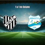 Tupy FC e Grêmio Anápolis empatam 1 a 1 em duelo equilibrado