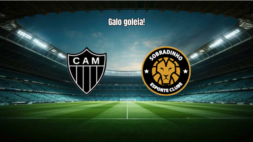 Atlético Mineiro goleia Sobradinho e avança na Copa do Brasil