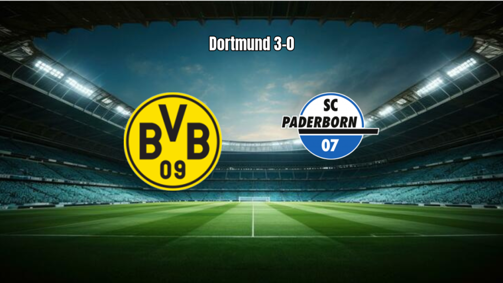 Borussia Dortmund vence Paderborn 07 por 3 a 0 na Bundesliga