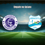 Goianésia e Grêmio Anápolis empatam em jogo eletrizante