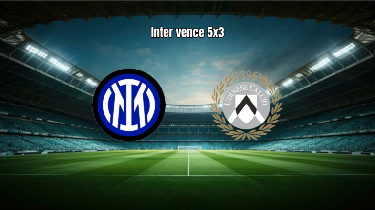 Inter de Milão vence Udinese por 5 a 3 em jogo histórico