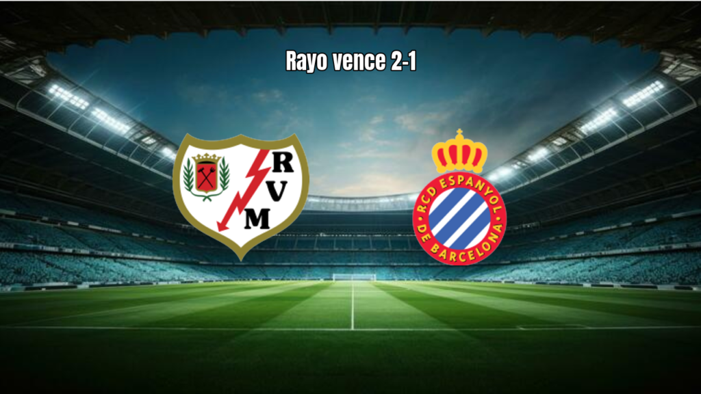 Rayo Vallecano vence o Espanyol por 2 a 1 em La Liga