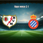 Rayo Vallecano vence o Espanyol por 2 a 1 em La Liga