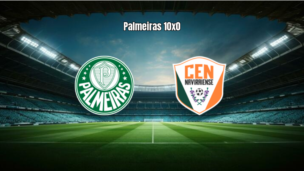 Palmeiras U20 goleia Naviraiense por 10 a 0 na Copa Brasil