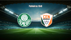 Palmeiras U20 goleia Naviraiense por 10 a 0 na Copa Brasil