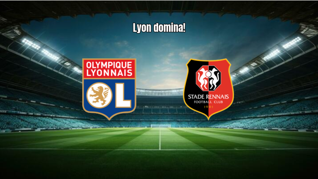 Lyon goleia o Rennes por 4 a 0 em duelo da Ligue 1