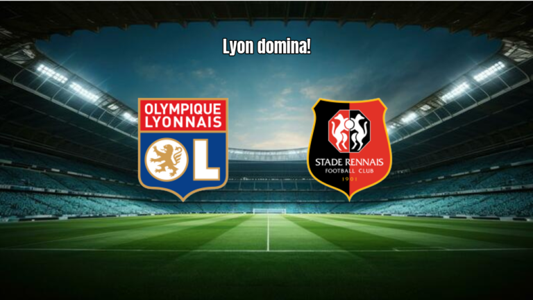 Lyon goleia o Rennes por 4 a 0 em duelo da Ligue 1