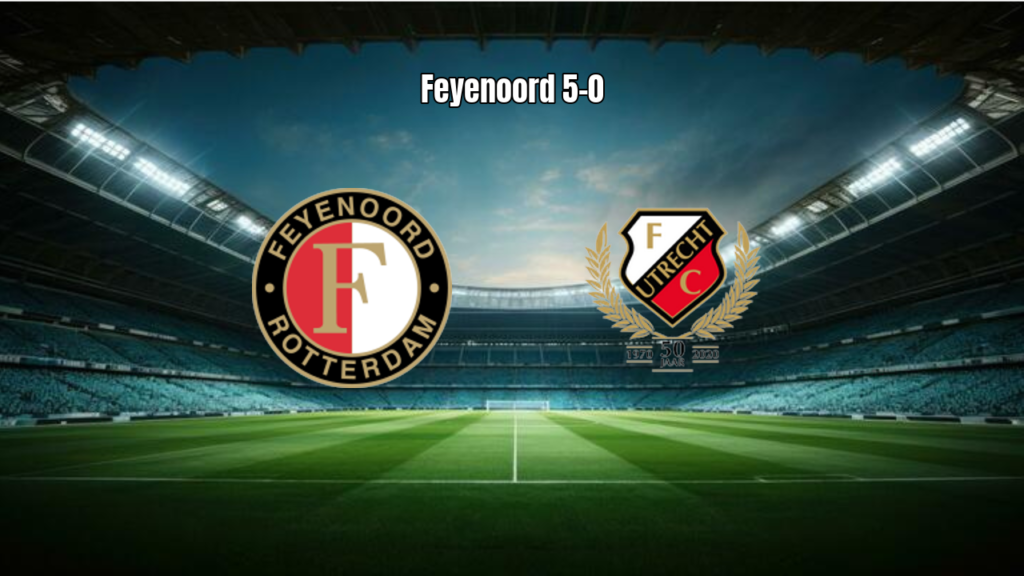 Feyenoord atropela o Utrecht com goleada de 5 a 0