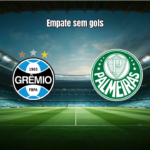 Grêmio e Palmeiras empatam sem gols em jogo intenso na Arena