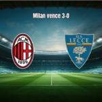 AC Milan domina e goleia o Lecce por 3 a 0 no San Siro