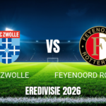 Onde assistir PEC Zwolle x Feyenoord: Palpite Eredivisie 13/09/2026