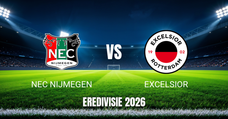 Onde assistir NEC Nijmegen x Excelsior: Palpite e análise 08/09/2026