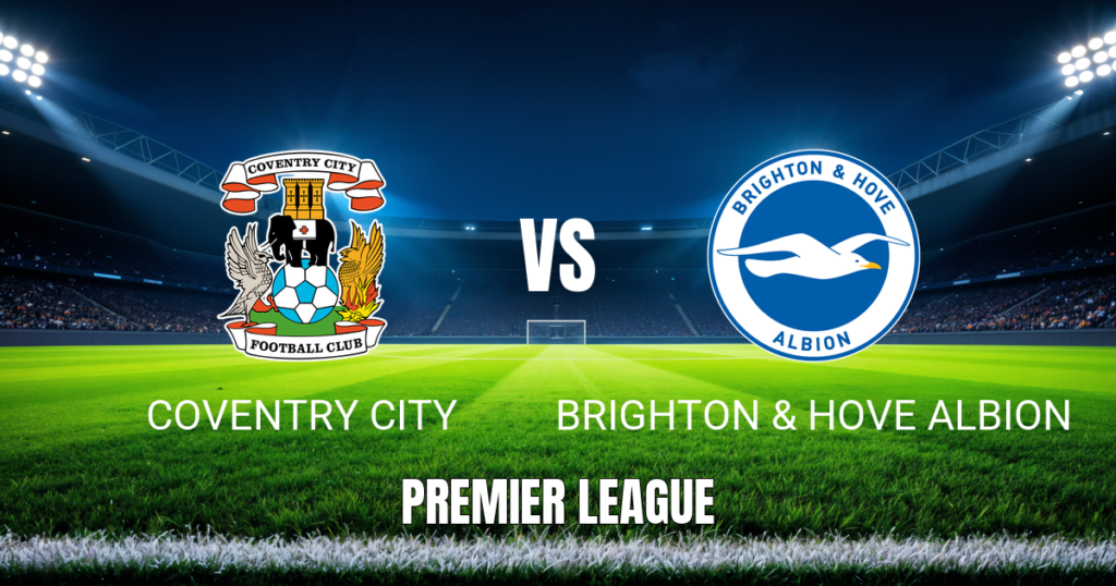 Onde assistir Coventry x Brighton: Palpite e odds 13/09/2026