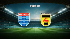 Cambuur vence o PEC Zwolle fora de casa pela Eredivisie