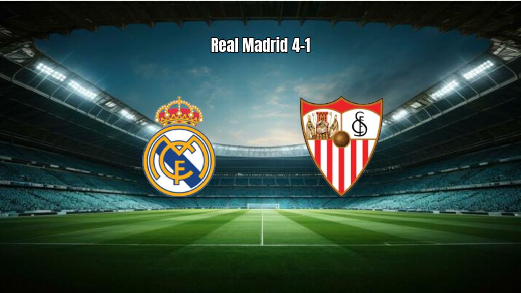 Real Madrid goleia Sevilla por 4 a 1 em show de Mbappé
