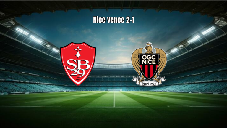 Nice vira sobre o Brest em jogo intenso pela Ligue 1