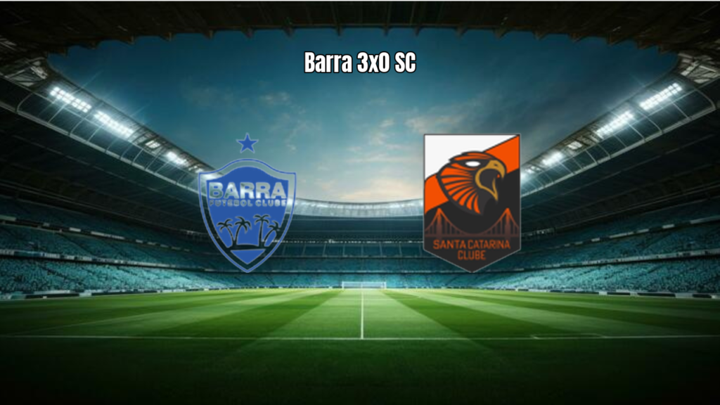 Barra domina Santa Catarina e vence pela Copa Santa Catarina