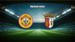 Nacional vence SC Braga por 1 a 0 na Primeira Liga