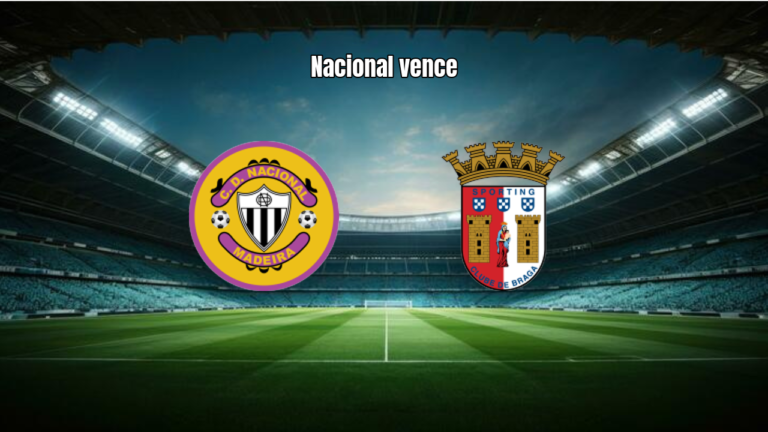 Nacional vence SC Braga por 1 a 0 na Primeira Liga