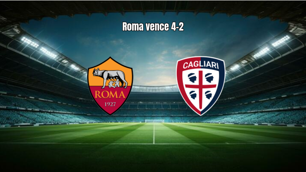 AS Roma vence Cagliari por 4 a 2 em jogo eletrizante