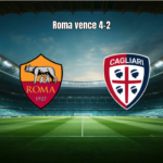 AS Roma vence Cagliari por 4 a 2 em jogo eletrizante