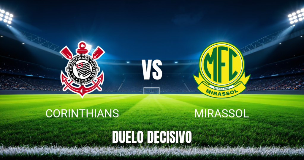Onde assistir Corinthians x Mirassol: Palpite e data 30/10/2026