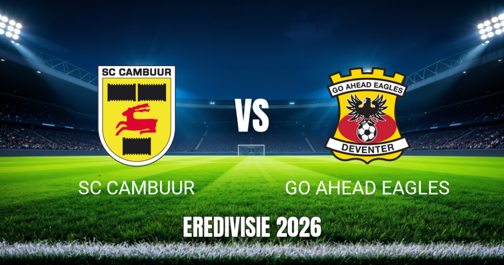 Onde assistir SC Cambuur x Go Ahead Eagles: Palpite 31/10/2026