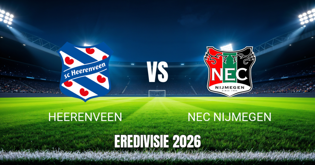 Onde assistir Heerenveen x NEC Nijmegen: Palpite 31/10/2026