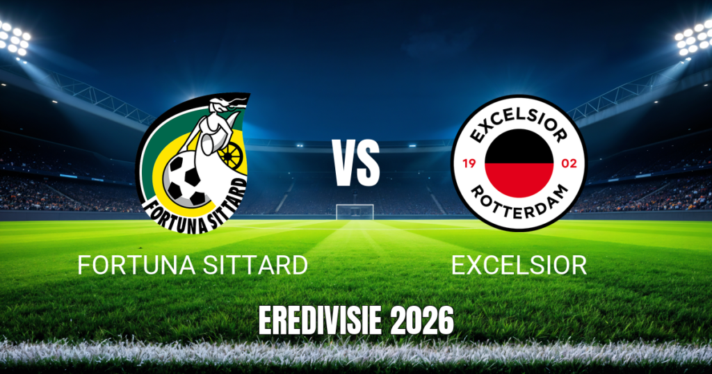 Onde assistir Fortuna Sittard x Excelsior: Palpite 25/10/2026
