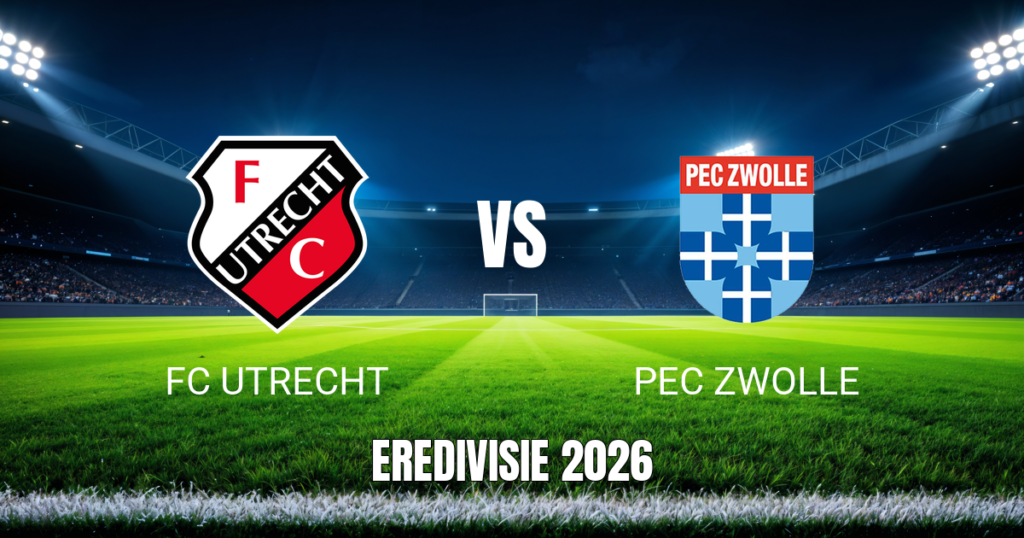 Onde assistir: FC Utrecht x PEC Zwolle, Palpite e 24/10/2026