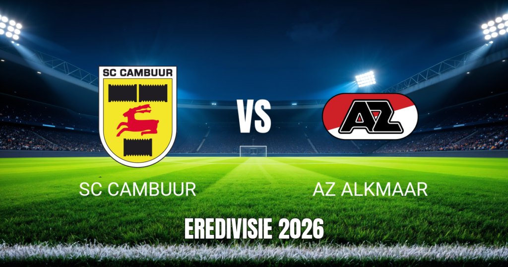 Onde assistir SC Cambuur x AZ Alkmaar: Palpite e 18/10/2026