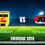 Onde assistir SC Cambuur x AZ Alkmaar: Palpite e 18/10/2026
