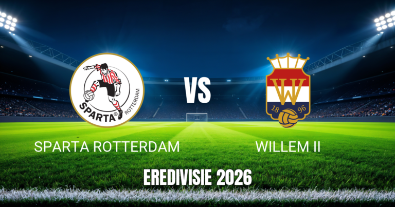 Onde assistir Sparta Rotterdam x Willem II: Palpite e 17/10/2026