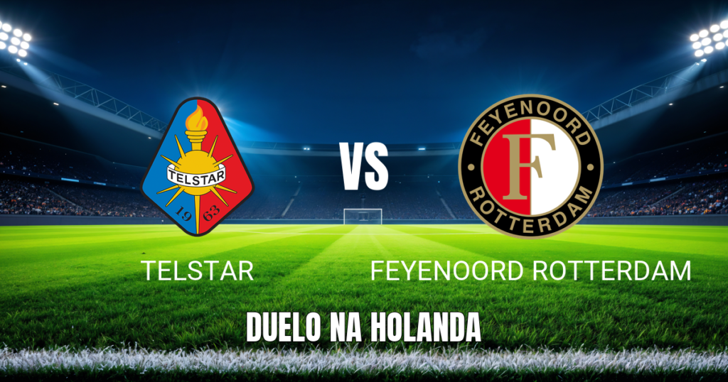 Onde assistir Telstar x Feyenoord: Palpite Eredivisie 17/10/2026