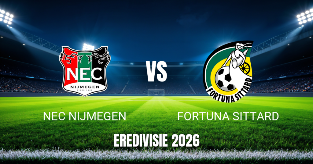 Onde assistir NEC Nijmegen x Fortuna Sittard: Palpite 18/10/2026