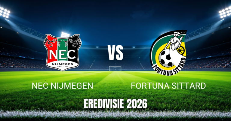 Onde assistir NEC Nijmegen x Fortuna Sittard: Palpite 18/10/2026